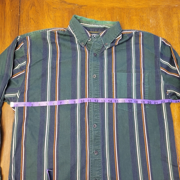 Vintage 955 Originals Green/Blue Button Down Shirt - Size Large - Picture 4 of 5